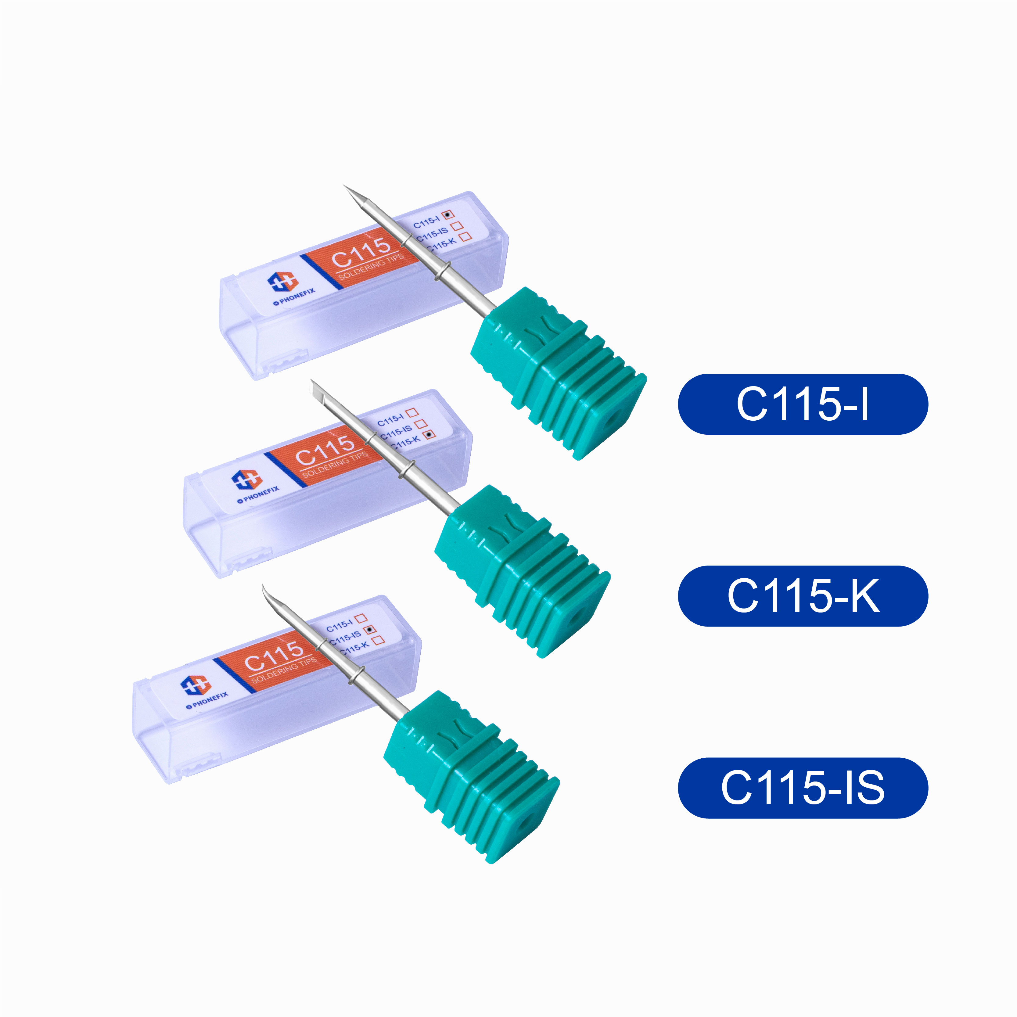 Electronics Repair Kit With Soldering Iron - OEM C115 Series Soldering Tips for