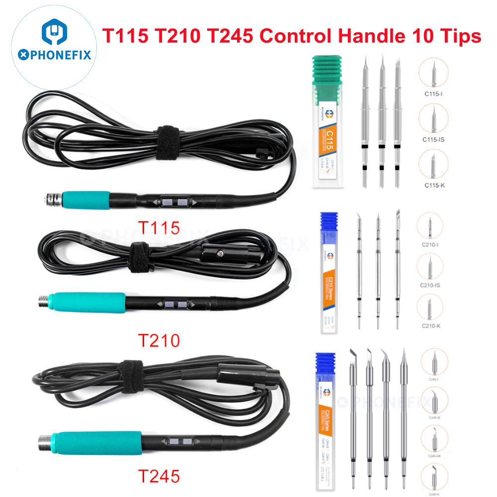 Electronics Repair Kit With Soldering Iron - T115 T210 T245 Soldering Handle For