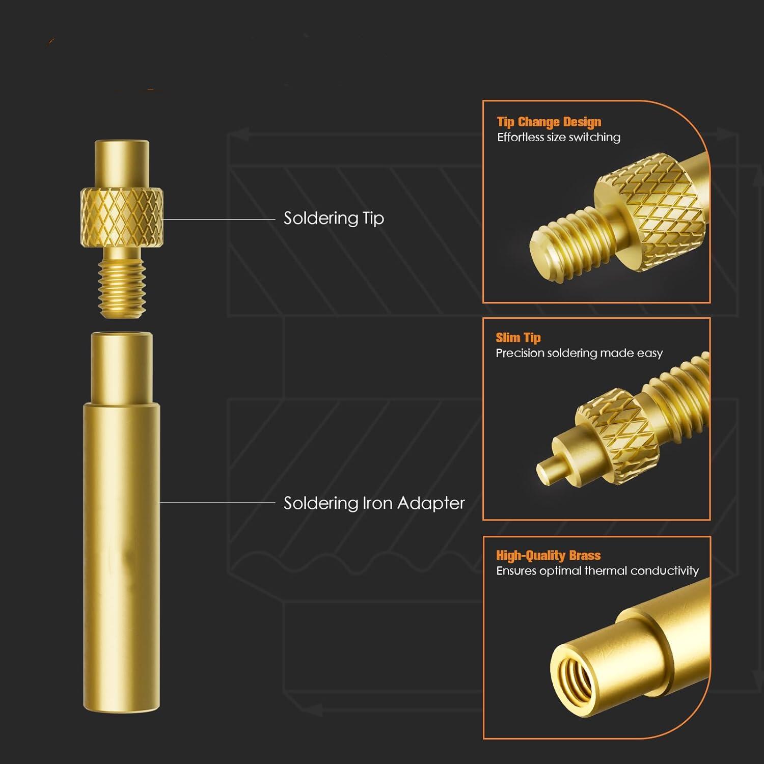 Heat Insert Nut Iron Tips Head - Electronics Repair Kit With Soldering Iron avis et prix